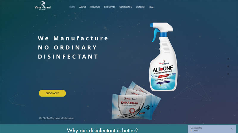 Disinfectant products Ecommerce niche