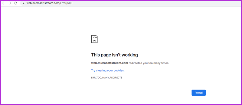 ERR_TOO_MANY_REDIRECTS Microsoft Edge
